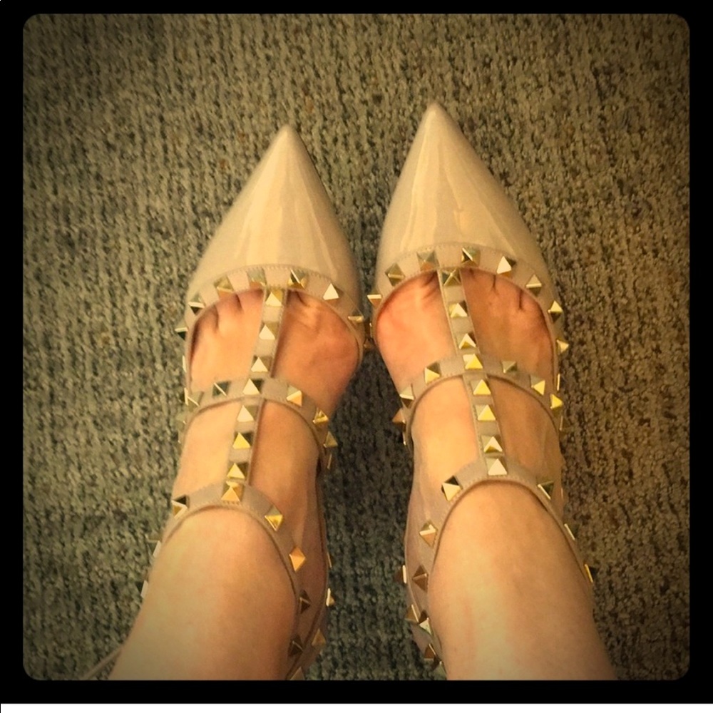 Valentino Rock stud nude heals, Authentic